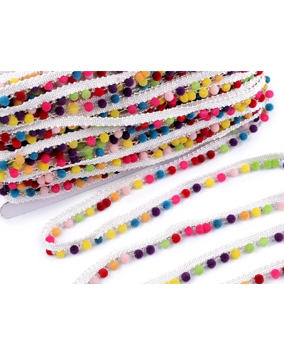 Paspoal / Vipușcă cu ciucuri, lățime 12 mm - 1 m | Mimib