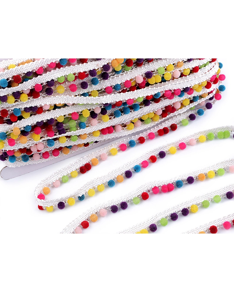 Paspoal / Vipușcă cu ciucuri, lățime 12 mm - 1 m | Mimib