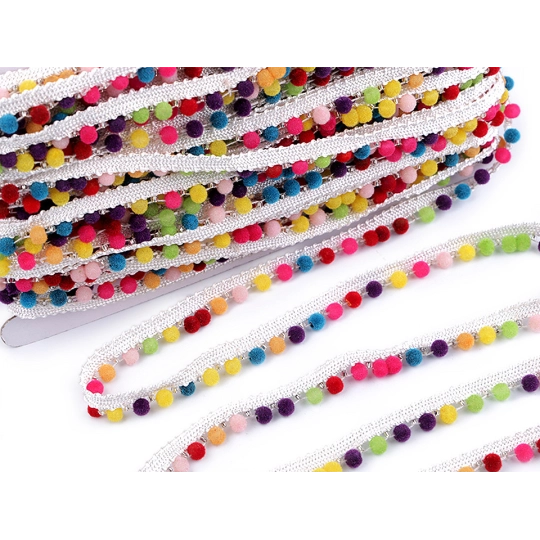 Paspoal / Vipușcă cu ciucuri, lățime 12 mm - 1 m | Mimib