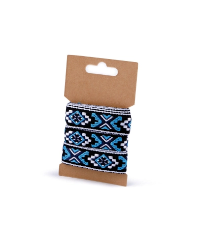 Bandă decorativă cu motiv indian, lățime 20 mm - 1 m | Mimib