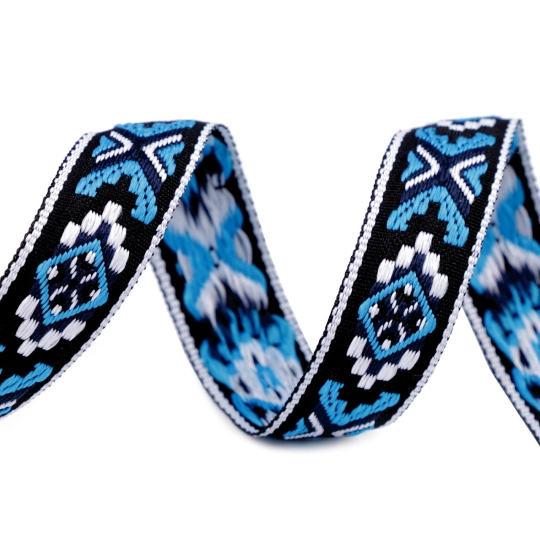 Bandă decorativă cu motiv indian, lățime 20 mm - 1 m | Mimib