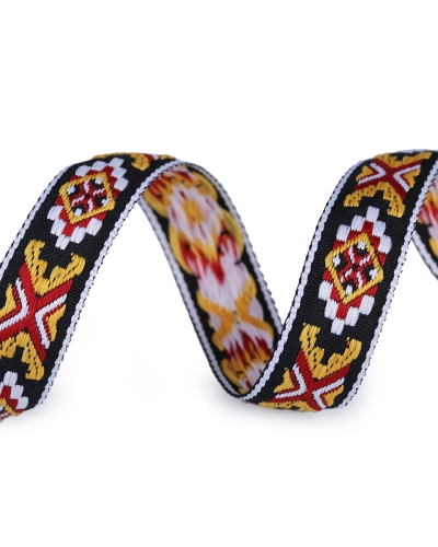 Bandă decorativă cu motiv indian, lățime 20 mm - 1 m | Mimib