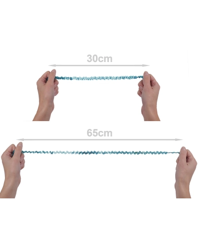 Bandă cu paiete elastică, lățime 10 mm - 1 m | Mimib
