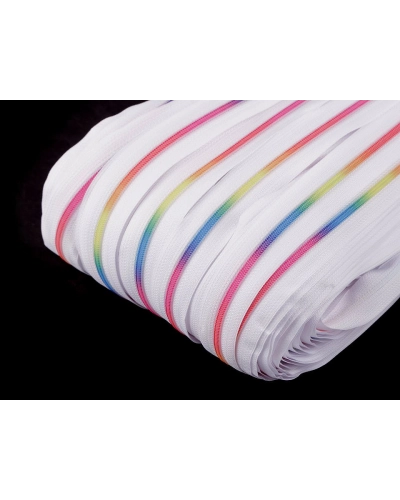 Fermoar spiralat metraj, efect curcubeu No 3 - 1 m | Mimib