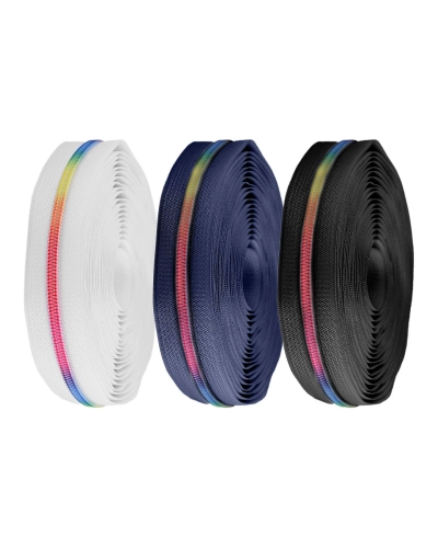 Fermoar spiralat metraj, efect curcubeu No 5 - 1 m | Mimib