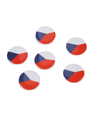Insignă steag Czech Republic Flag, Ø3.5 cm - 1 buc. | Mimib