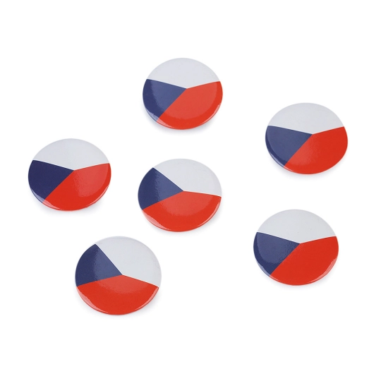 Insignă steag Czech Republic Flag, Ø3.5 cm - 1 buc. | Mimib