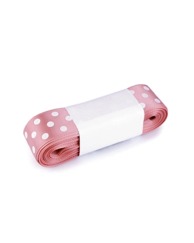 Panglică satin cu buline, lățime 25 mm - 90 m | Mimib