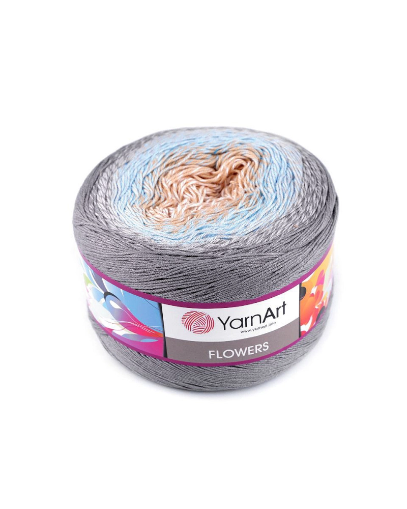 Fir de tricotat Flowers, 250 g - 1 buc. | Mimib