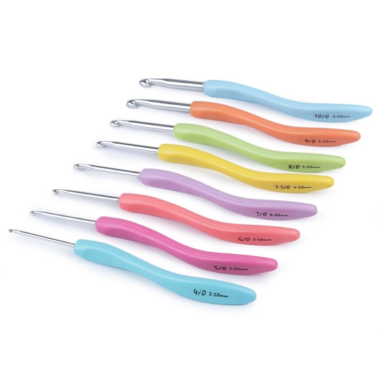 Set croșete cu mâner ergonomic - 1 set | Mimib