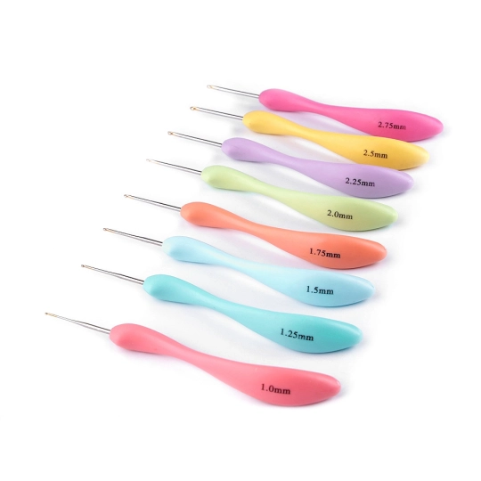 Set croșete cu mâner ergonomic - 1 set | Mimib
