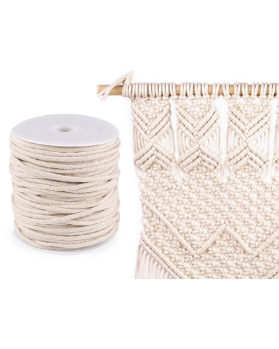 Šnúra na drhanie macrame a háčkovanie / priadza Ø4 mm - 50 m | Mimib