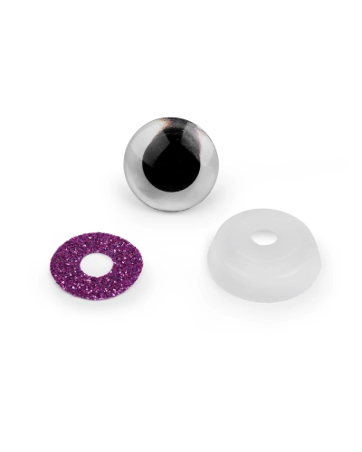 Oči glitrové s poistkou Ø20 mm - 4 sada | Mimib