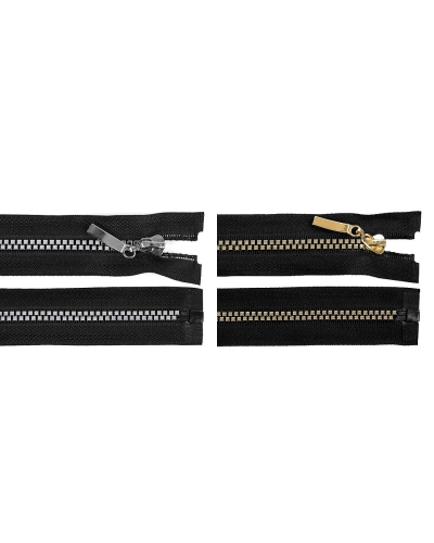 Kostený zips No 5 dĺžka 40 cm štvorcové zuby - 1 ks | Mimib