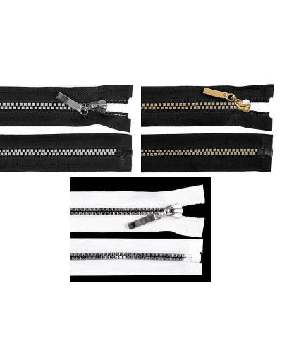 Kostený zips No 5 dĺžka 40 cm štvorcové zuby - 1 ks | Mimib
