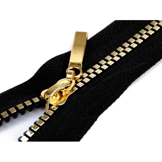 Kostený zips No 5 dĺžka 40 cm štvorcové zuby - 1 ks | Mimib