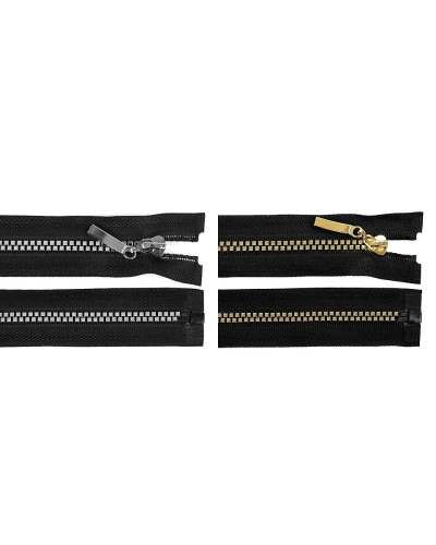 Kostený zips No 5 dĺžka 50 cm štvorcové zuby - 1 ks | Mimib
