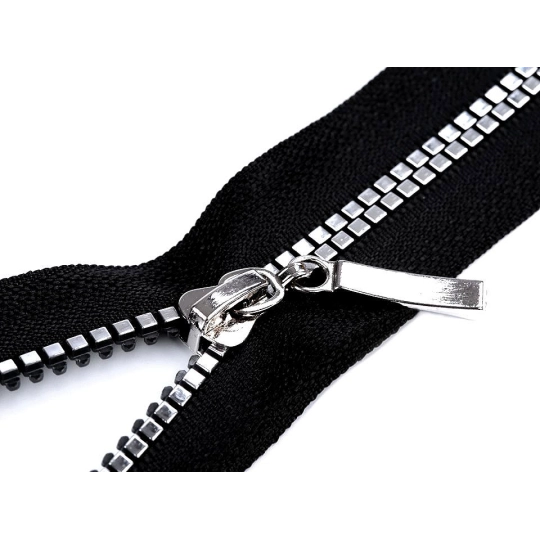 Kostený zips No 5 dĺžka 70 cm štvorcové zuby - 1 ks | Mimib