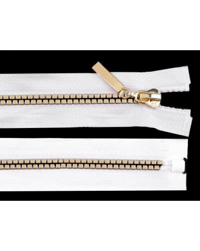 Kostený zips No 5 dĺžka 80 cm štvorcové zuby - 1 ks | Mimib