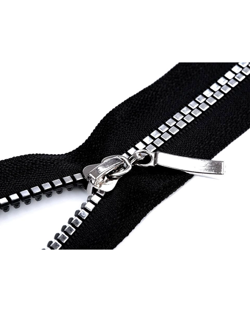 Kostený zips No 5 dĺžka 80 cm štvorcové zuby - 1 ks | Mimib