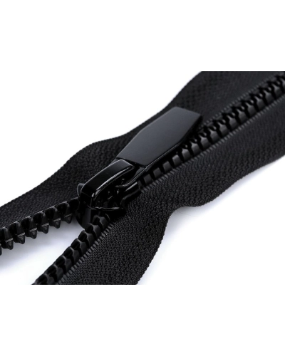 Kostený zips No 5 dĺžka 60 cm okrúhle zúbky, s ozdobným bežcom - 1 ks | Mimib