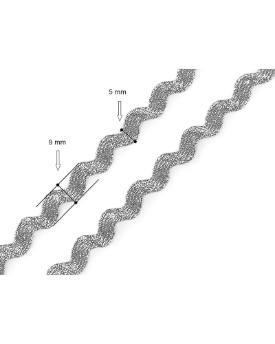 Prámik / hadovka s lurexom šírka 5 mm - 13.5 m | Mimib