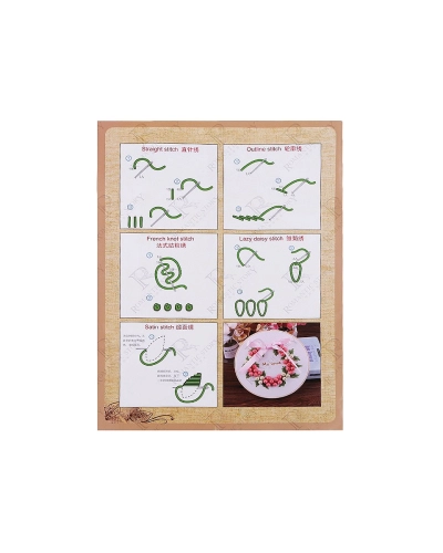 Set pentru brodat cu model imprimat - 1 set | Mimib