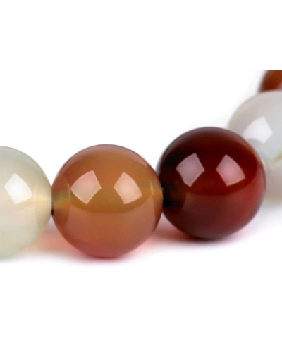 Brăţară cu mărgele minerale agat multicolor - 1 buc. | Mimib