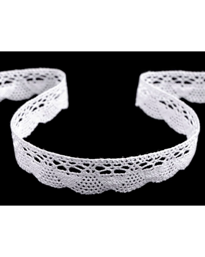 Dantelă bumbac croşetată, lățime 22 mm - 22.5 m | Mimib