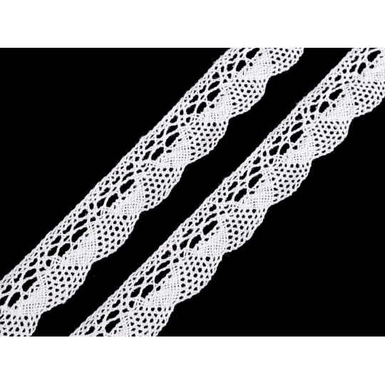 Dantelă bumbac croşetată, lățime 22 mm - 22.5 m | Mimib