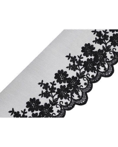 Dantelă brodată pe organza, lățime 90 mm - 13.5 m | Mimib