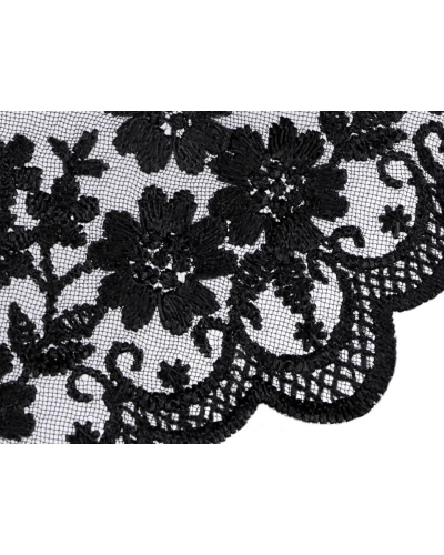 Dantelă brodată pe organza, lățime 90 mm - 13.5 m | Mimib