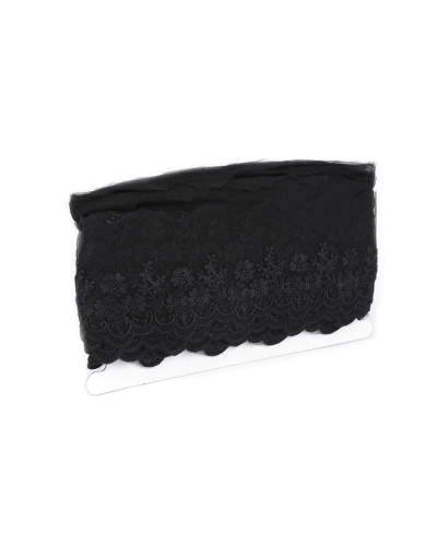 Dantelă brodată pe organza, lățime 90 mm - 13.5 m | Mimib