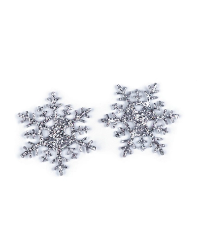 Aplicație termoadezivă fulg de zăpadă, Ø4 cm - 10 buc. | Mimib
