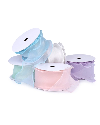 Panglică organza cu efect perlat, lățime 80m - 13.5 m | Mimib