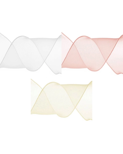 Panglică organza cu efect perlat, lățime 80m - 13.5 m | Mimib