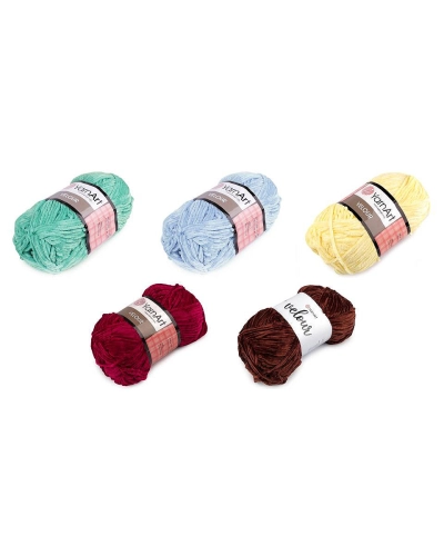 Fir de tricotat plușat Velour, 100 g - 1 buc. | Mimib