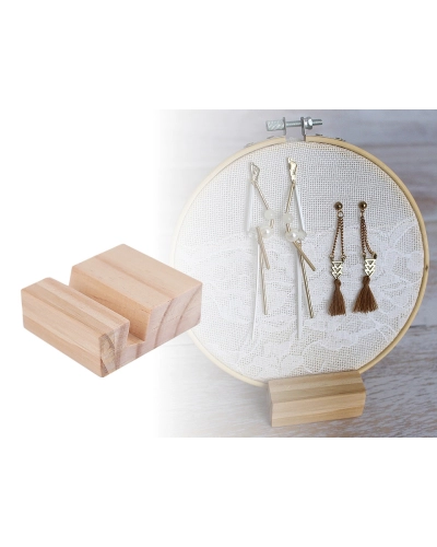 Suport din lemn pentru cercuri, 6x7 cm - 1 buc. | Mimib