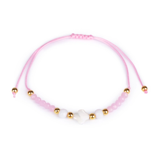 Brățară Shamballa cu mărgele din sticlă - 1 buc. | Mimib