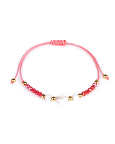 Brățară Shamballa cu mărgele din sticlă - 1 buc. | Mimib