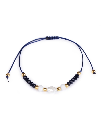 Brățară Shamballa cu mărgele din sticlă - 1 buc. | Mimib