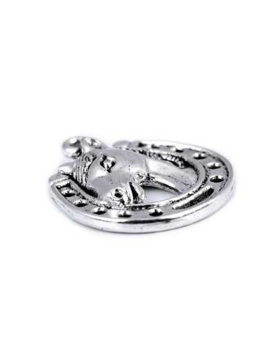Pandantiv cal cu potcoavă, 18x21 mm - 5 buc. | Mimib