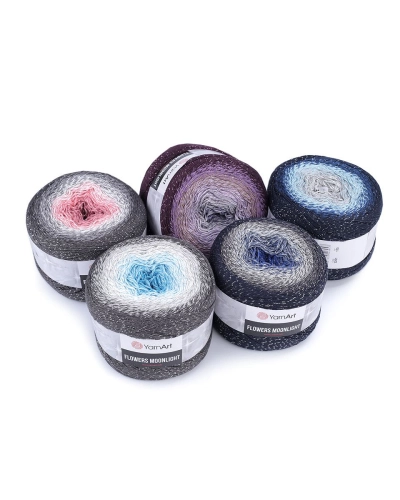 Fir de tricotat Flowers Moonlight cu lurex, 260 g - 1 buc. | Mimib