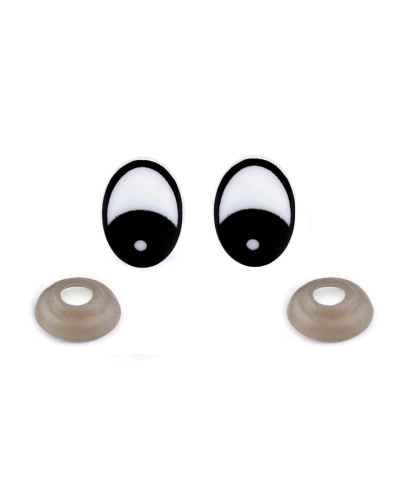 Ochi pentru jucării cu dispozitiv de siguranță, 16x21 mm - 4 set | Mimib