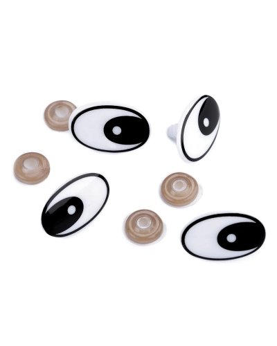 Ochi pentru jucării cu dispozitiv de siguranță, 19x29 mm - 4 set | Mimib