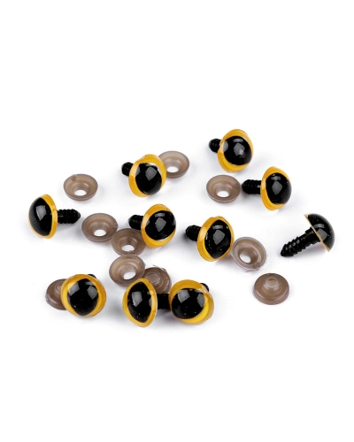 Ochi de pisică pentru jucării cu dispozitiv de siguranță, Ø14 mm - 10 set | Mimib