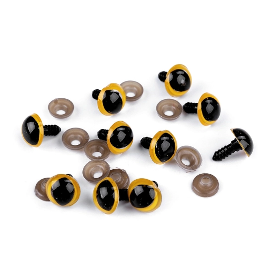 Ochi de pisică pentru jucării cu dispozitiv de siguranță, Ø14 mm - 10 set | Mimib