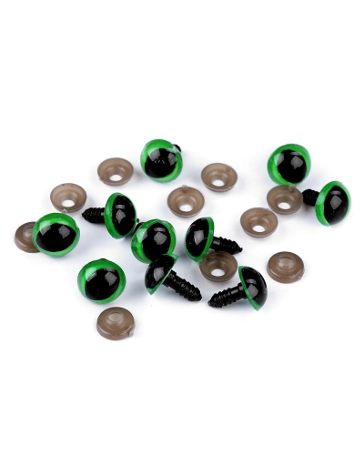Ochi de pisică pentru jucării cu dispozitiv de siguranță, Ø14 mm - 10 set | Mimib