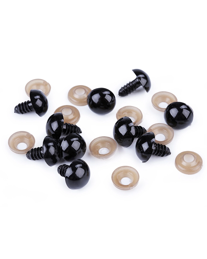 Ochi pentru jucării cu dispozitiv de siguranță, Ø14 mm - 10 set | Mimib