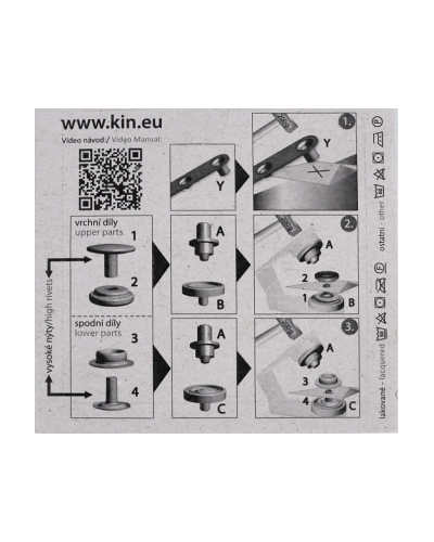 Capse metalice cu aplicator, Ø15 mm - 10 card | Mimib